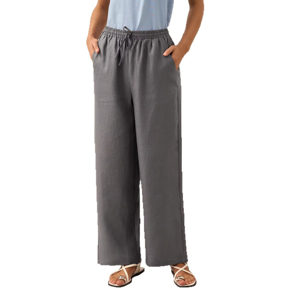 Linen Comfortable Straight-Leg Pants Women's Casual Pants