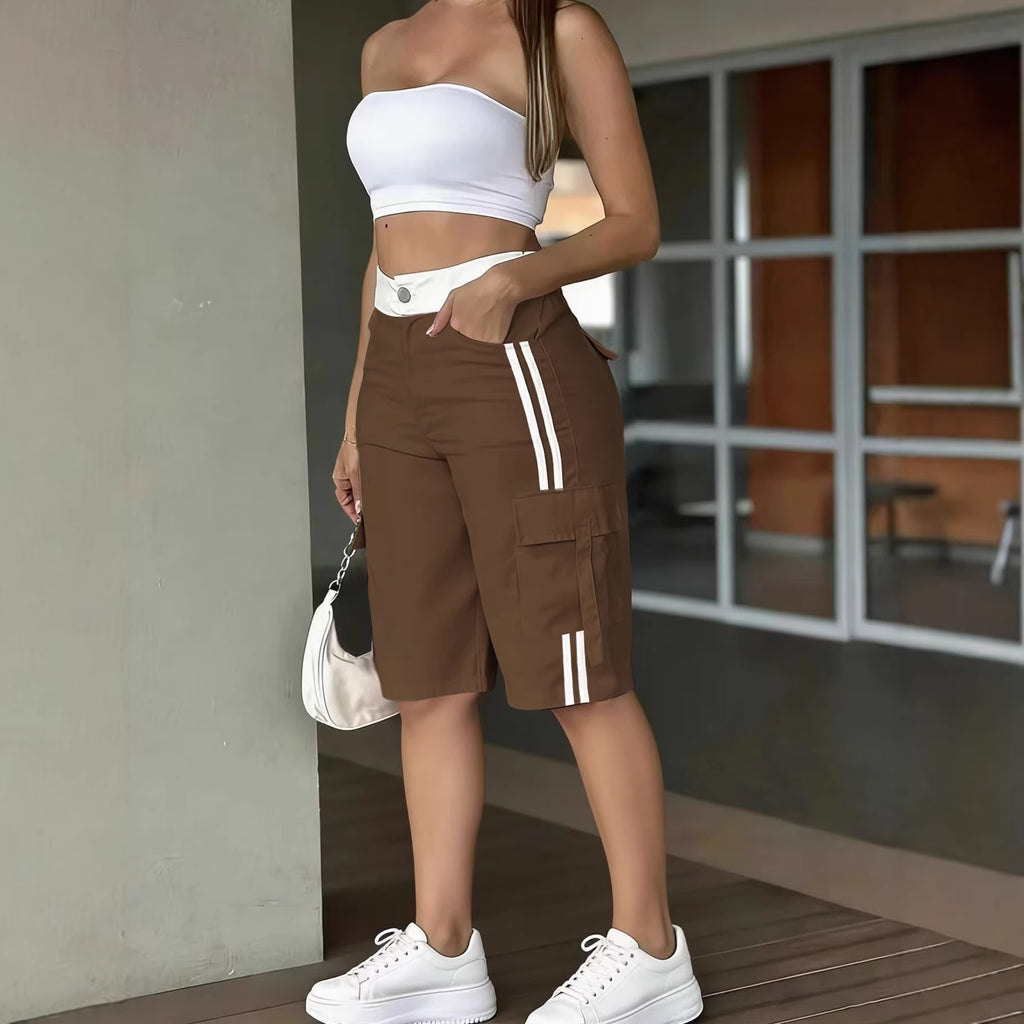 Casual European And American-style Womens High-waisted Pants